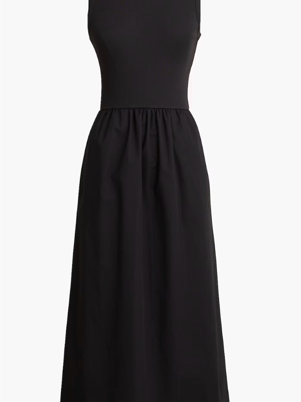 J. Crew Factory Black Sleeveless Maxi Dress